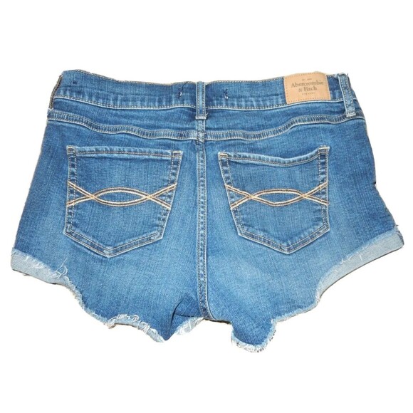 Abercrombie & Fitch Denim Jean Shortie Bootie Shorts Women's 6/28 (30 x 1 3/4) - Picture 2 of 6